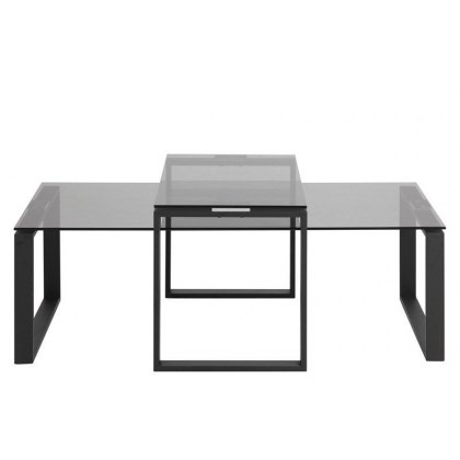 Oblo Coffee Table Black & Smoke Grey Glass