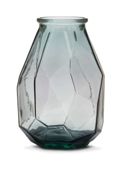 Calligaris Large Face Vase in Transparent Smoke Grey