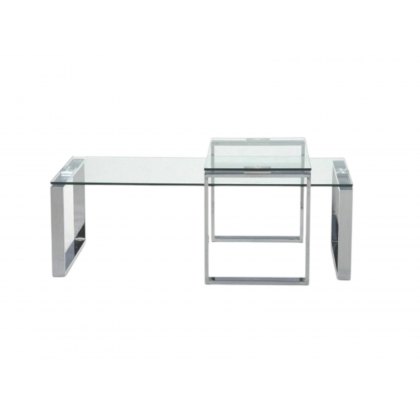 Oblo Coffee Table Glass & Chrome