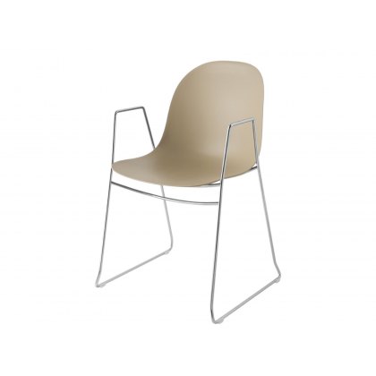 Academy Sleigh Leg with Arms Stackable Chair By Connubia Academy Sleigh Leg with Arms Stackable Chair By Connubia