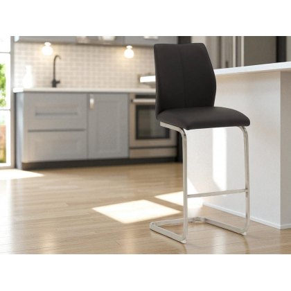 Arcalia Bar Stool with brushed steel base Arcalia Bar Stool with brushed steel base