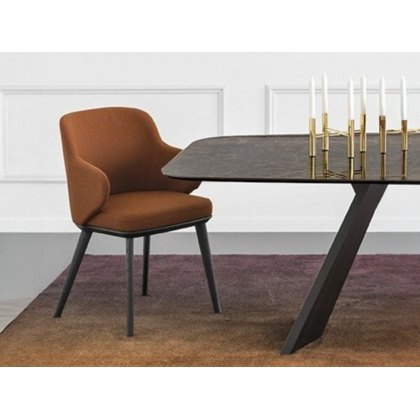 Foyer CS1889-MTO Wooden Leg Dining Chair With Arms By Calligaris Foyer CS1889-MTO Wooden Leg Dining Chair With Arms By Calligaris