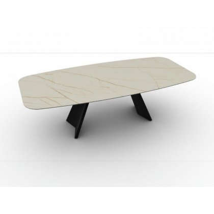 Icaro Fixed Ceramic Elliptical Top 200cm x 100cm Table By Calligaris Icaro Fixed Ceramic Elliptical Top 200cm x 100cm Table By Calligaris