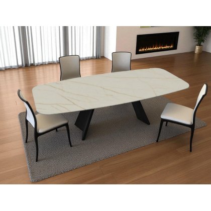Icaro Fixed Ceramic Elliptical Top 200cm x 100cm Table By Calligaris Icaro Fixed Ceramic Elliptical Top 200cm x 100cm Table By Calligaris