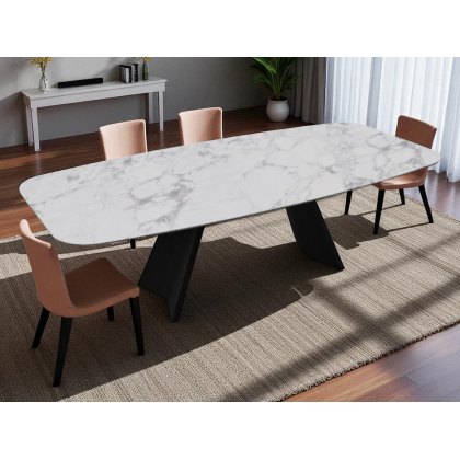 Icaro Fixed Ceramic Elliptical Top 250cm x 120cm Table By Calligaris Icaro Fixed Ceramic Elliptical Top 250cm x 120cm Table By Calligaris