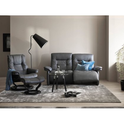 Stressless Mary 2 Seater Sofa With An Upholstered Armrest and Recliner Stressless Mary 2 Seater Sofa With An Upholstered Armrest and Recliner