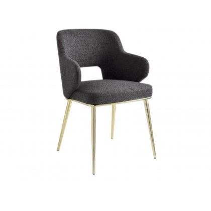 Foyer Metal Leg CS1897-MTO Dining Chair With Arms By Calligaris