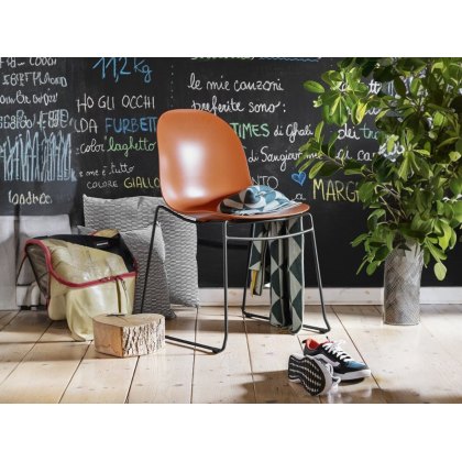 Academy Sleigh Leg Chair Stackable in Polypropylene By Connubia Academy Sleigh Leg Chair Stackable in Polypropylene By Connubia