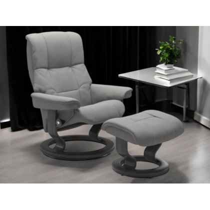 Stressless Quick Delivery Mayfair Medium Classic Base in Paloma Silver Grey Stressless Quick Delivery Mayfair Medium Classic Base in Paloma Silver Grey
