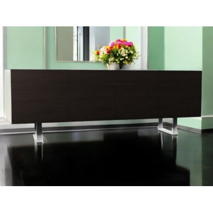 Horizon 4 Doors and Central Drawer sideboard, with Sled Legs Made To Order By Calligaris Horizon 4 Doors and Central Drawer sideboard, with Sled Legs Made To Order By Calligaris