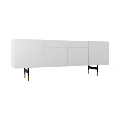 Horizon 4 Doors and Central Drawer Sideboard, With High Legs Made To Order By Calligaris