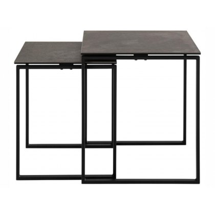 Oblo Black Ceramic Nest of Tables