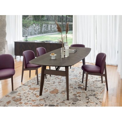 Abrey Wooden Elliptical Top Table By Calligaris Abrey Wooden Elliptical Top Table By Calligaris