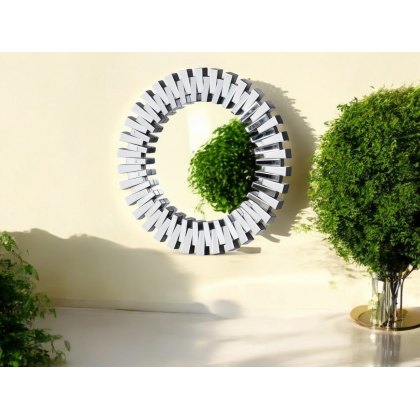 Pieced Round Mirror Pieced Round Mirror