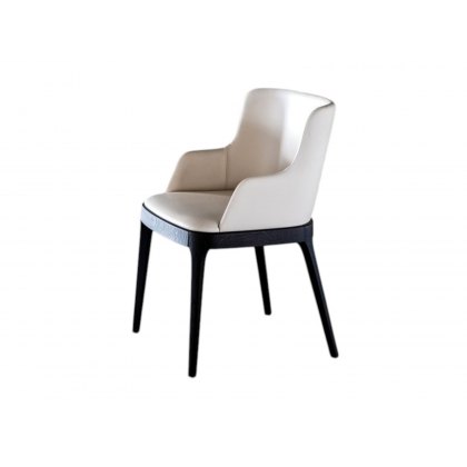 Magda Chair With Wooden Legs and Arms By Cattelan Italia