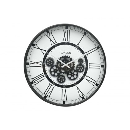 Black Gears Wall Clock