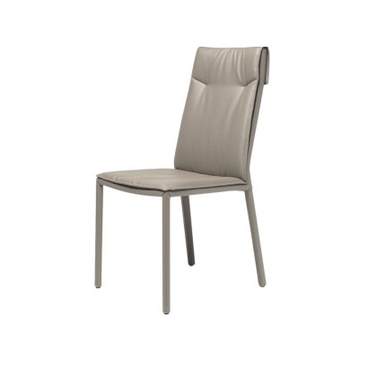 Isabel Dining Chair Quick Ship in Castoro Soft Leather By Cattelan Italia