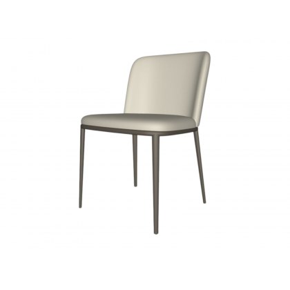 Magda Chair Quickship in Soft Leather Lino By Cattelan Italia