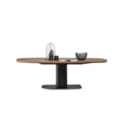 Cameo Fixed Wooden Top Shaped Table  By Calligaris