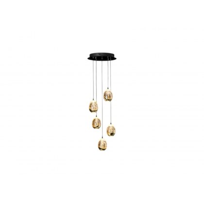 Catania Gold and Black 5 Light Pendant Catania Gold and Black 5 Light Pendant