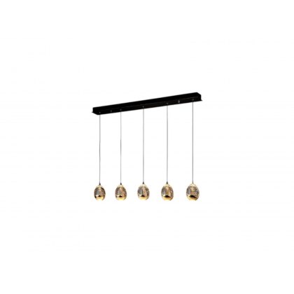 Catania Gold and Black 5 in A Row Pendant Light Catania Gold and Black 5 in A Row Pendant Light