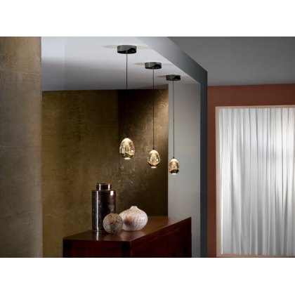 Catania Gold and Black Single Pendant Light Catania Gold and Black Single Pendant Light