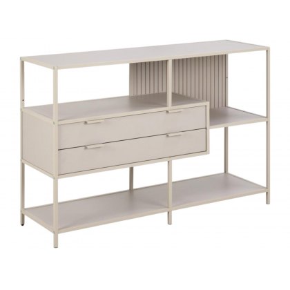 York Grey Bookcase Low with drawers York Grey Bookcase Low with drawers