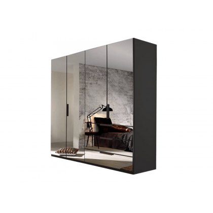 Comet 4 Door Hinged Wardrobe with Mirror Fronts Comet 4 Door Hinged Wardrobe with Mirror Fronts