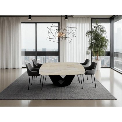 Calla CS1459 Extending Dining Table 165cm x 100cm MTO Calla CS1459 Extending Dining Table 165cm x 100cm MTO