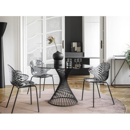 Calligaris Vortex Glass Top Table Calligaris Vortex Glass Top Table