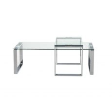 Oblo Coffee Table Glass & Chrome