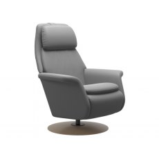 Stressless Sam with Upholstered Arms and Disc Base