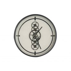 Black and White Gears Wall Clock