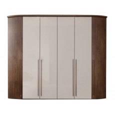 Nolte Horizon 6 Door Wardrobe with curved ends