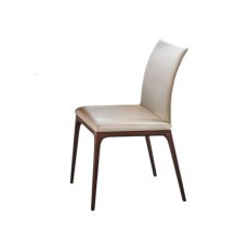 Arcadia Dining Chair Quick Ship In Lino Soft Leather By Cattelan Italia