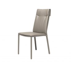 Isabel Dining Chair Quick Ship in Castoro Soft Leather By Cattelan Italia