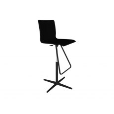 Toto X Base Bar Stool In Nero Leather Quick Ship By Cattelan Italia