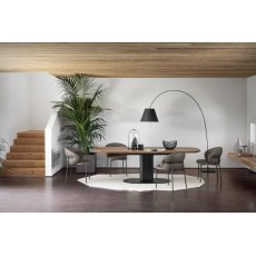 Cameo Fixed Wooden Top Shaped Table  By Calligaris