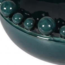 Teal Bobble Edged Bowl