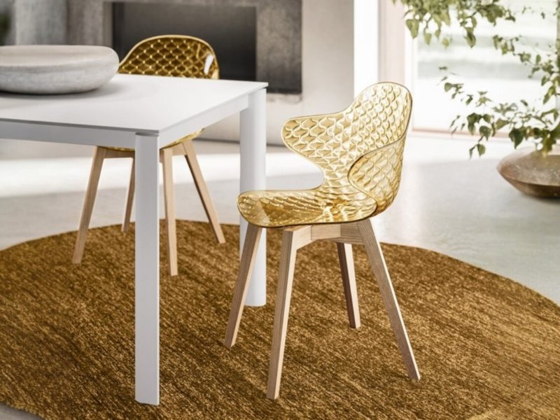 Calligaris Saint Tropez Wooden Leg Chair By Calligaris