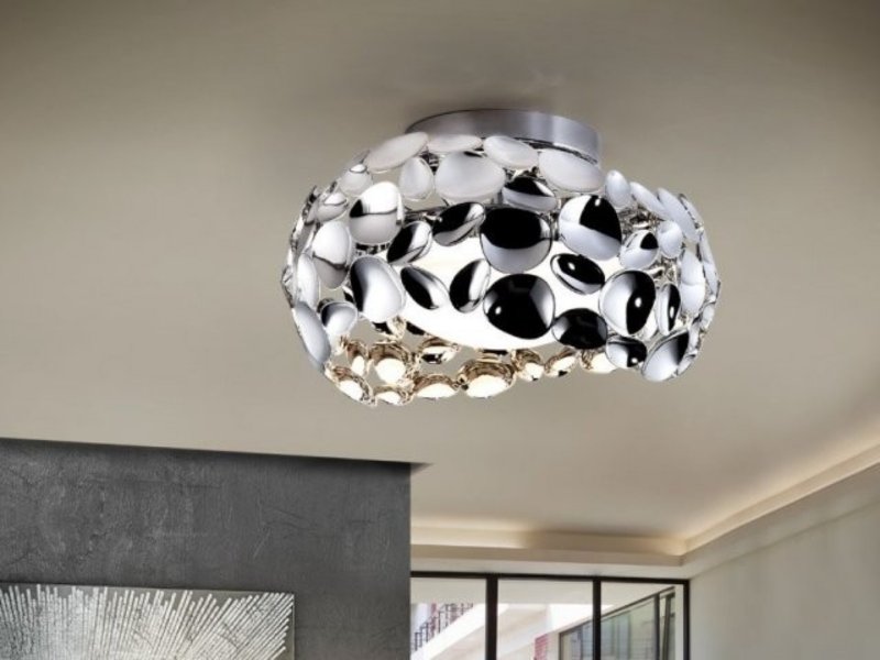 Beadle Crome Interiors Dari Flush Ceiling Light In Chrome