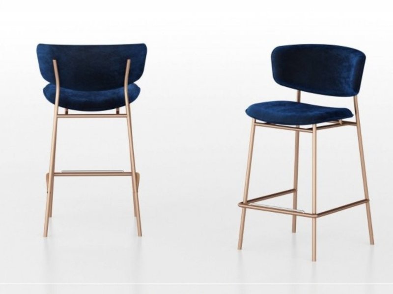 Calligaris Fifties Fabric bar stool By Calligaris