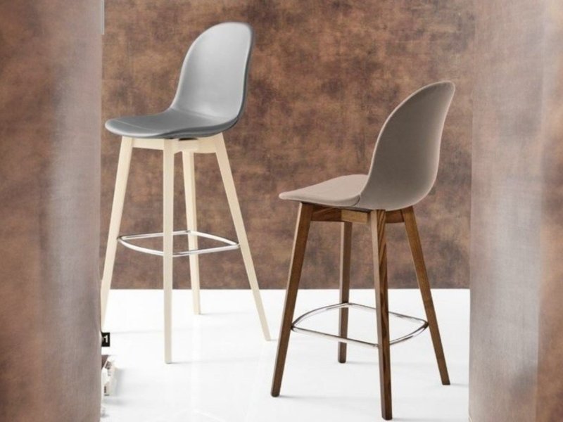 Connubia Academy Wooden Leg Bar Stool By Connubia