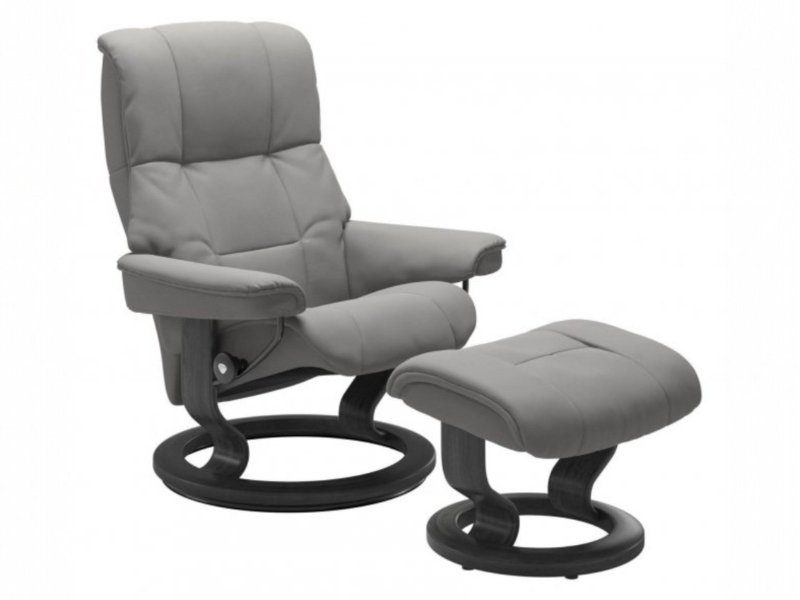 Stressless Stressless Quick Delivery Mayfair Medium Classic Base in Paloma Silver Grey