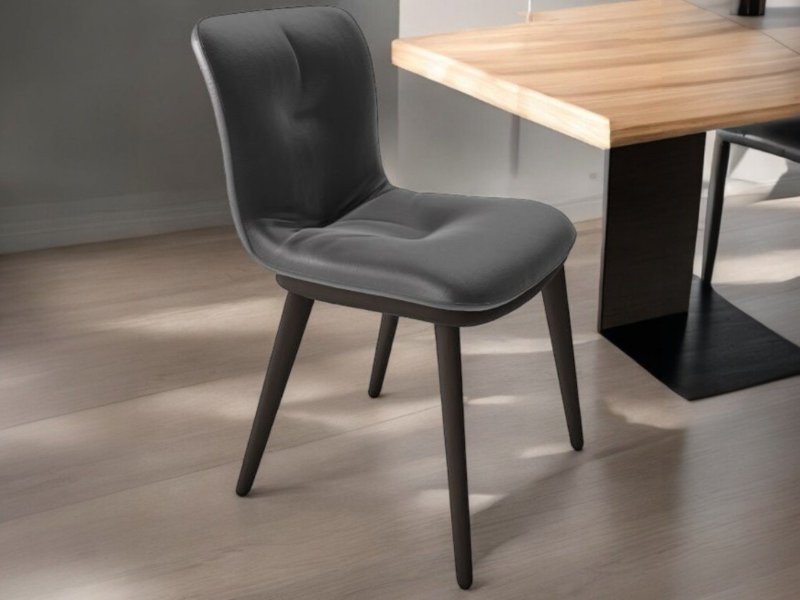 Calligaris Annie Extra Soft Padding Wooden Leg Made To Order Chair By Calligaris