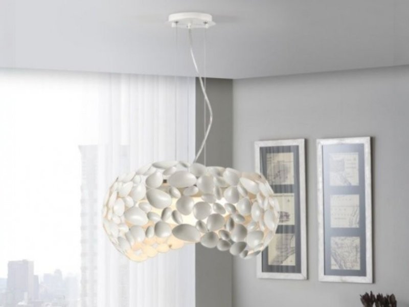 Beadle Crome Interiors Dari Hanging Ceiling Light In Matt White