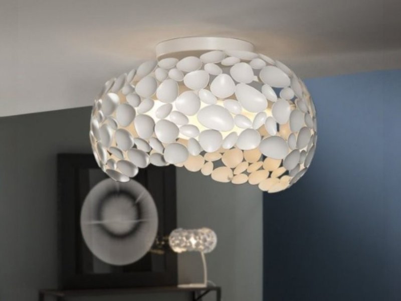 Beadle Crome Interiors Dari Flush Ceiling Light In Matt White