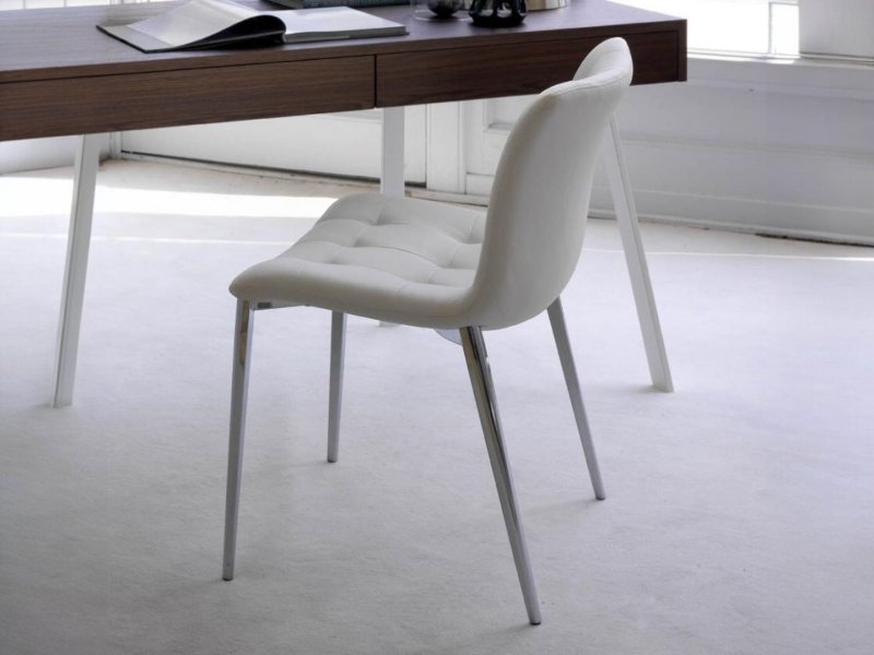 Bontempi Kuga Dining Chair With Metal Legs