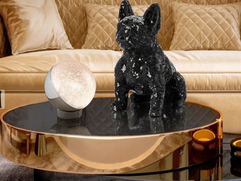 Beadle Crome Interiors Reno Oscar Seated Dog Figure