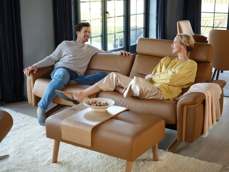 Stressless Stressless Stella 2 Seater Sofa With Wooden Arm